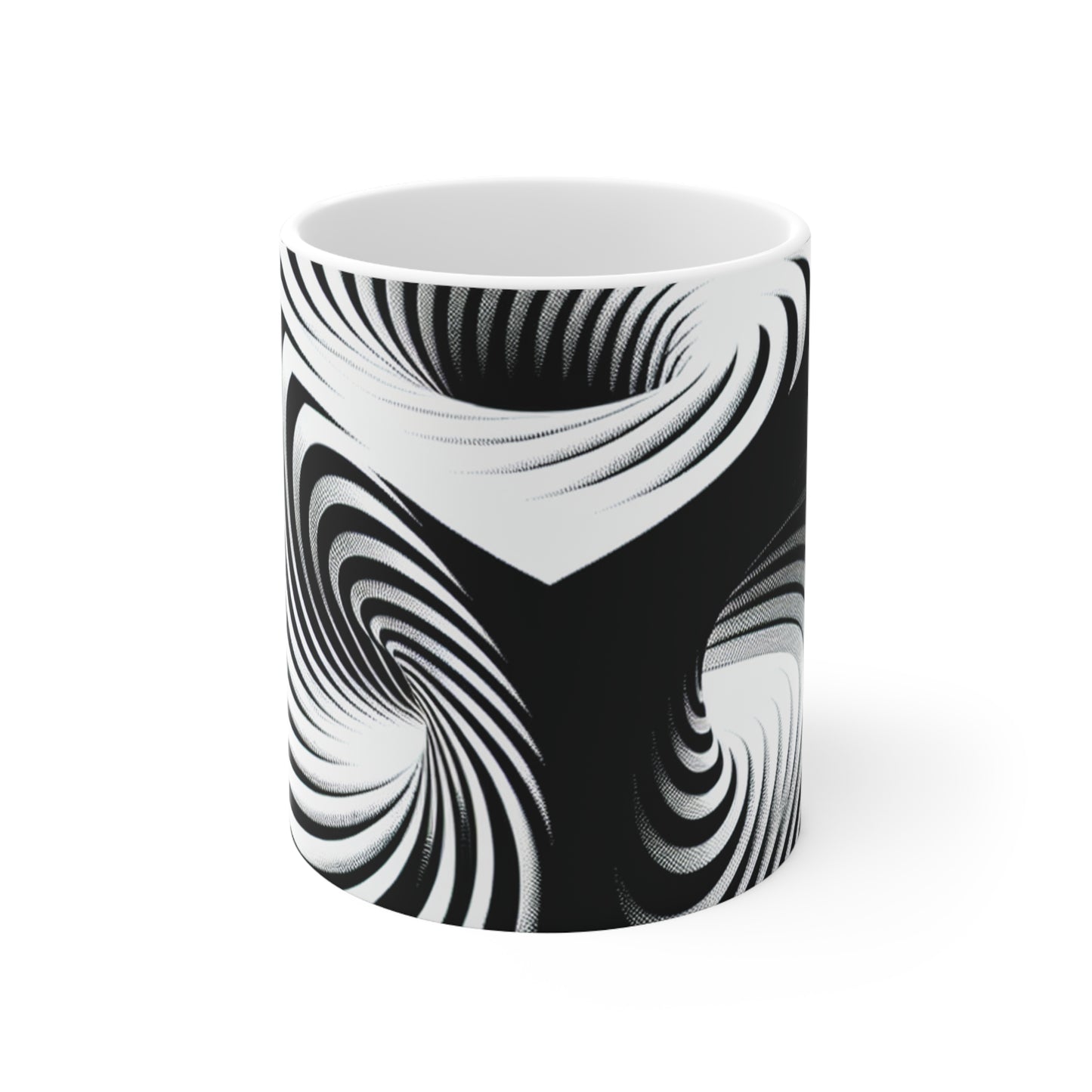 "Cubo convolucional: una ilusión óptica de movimiento incesante" - The Alien Ceramic Mug 11oz Op Art