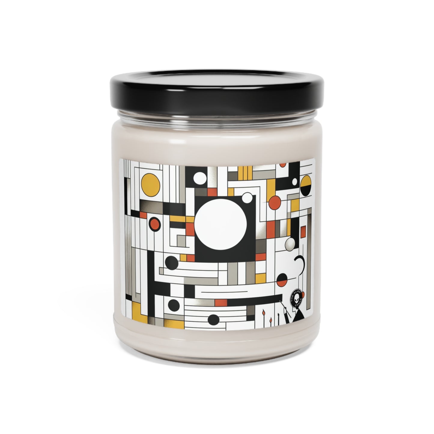 "Equilibrio en abstracto: suprematismo geométrico" - La vela de soja con aroma alienígena Suprematismo de 9 oz