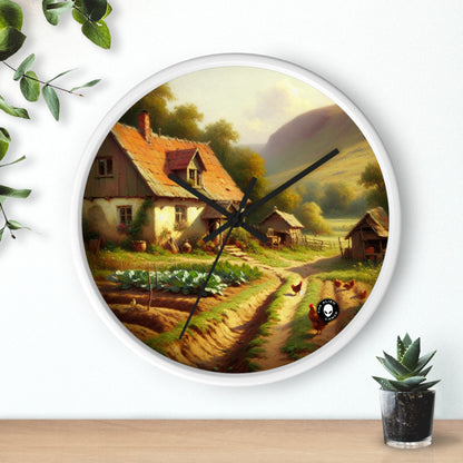 "Bustling Market: A Colorful Post-Impressionist Scene" - The Alien Wall Clock Post-Impressionism