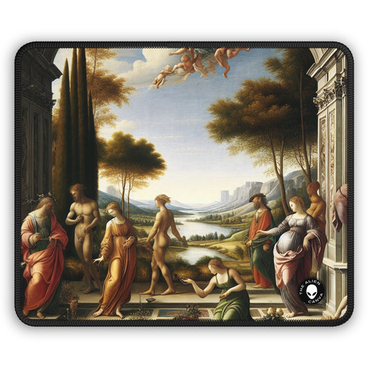 "A City Renaissance: Blending Classical Elegance with Modern Urban Energy" - The Alien Gaming Mouse Pad Renaissance Art