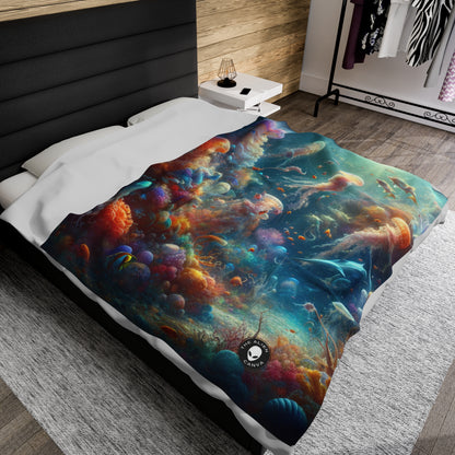 "Enchanted Aquatic Wonderland" - The Alien Velveteen Plush Blanket