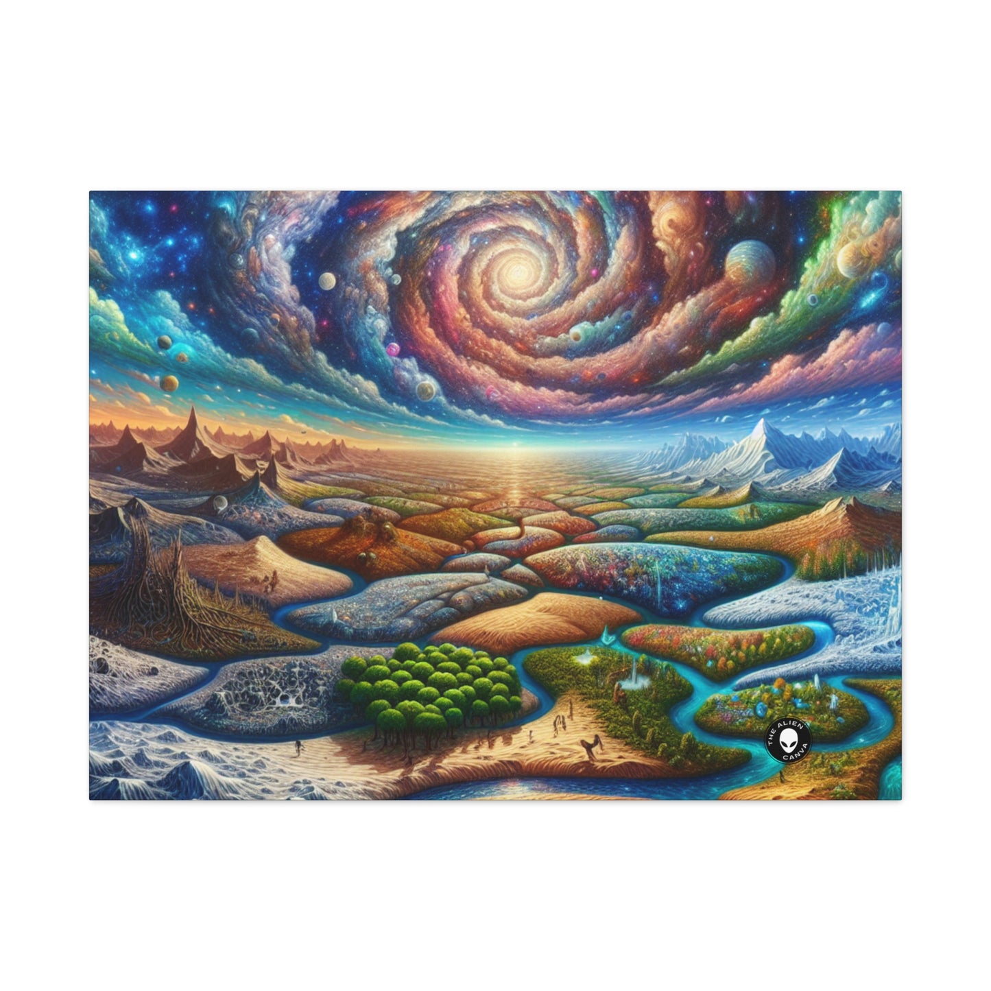 "Galactic Mosaic: A Surreal Landscape" - The Alien Canva