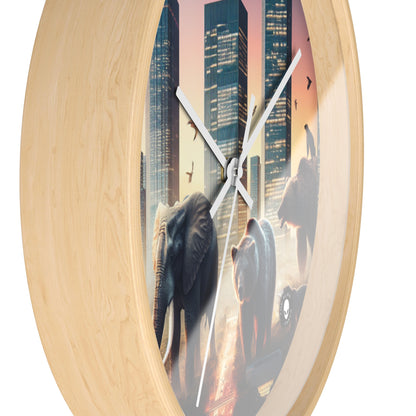 "Urban Zoology: A Surreal Cityscape" - The Alien Wall Clock