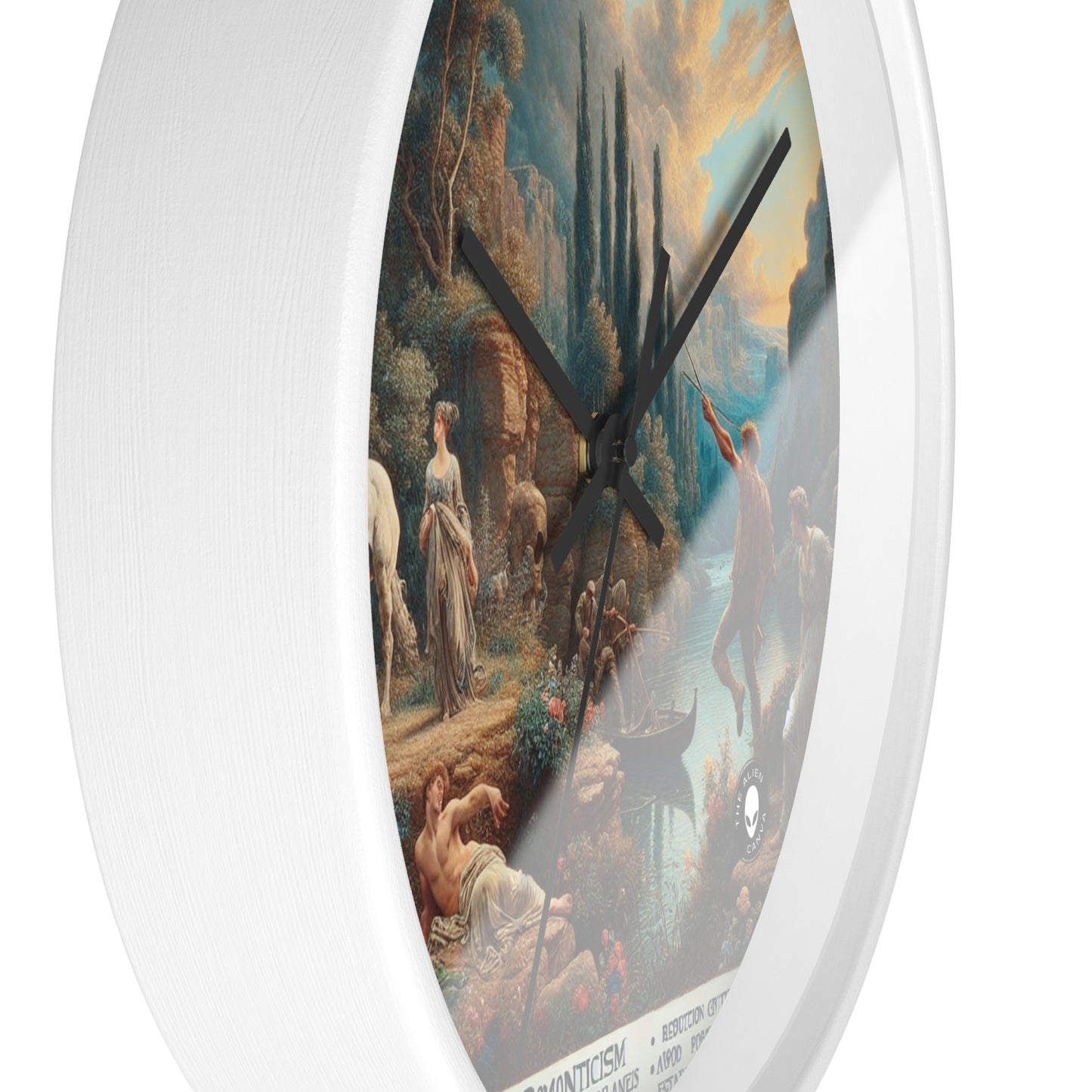 "Sunset Serenade: A Romantic Landscape" - The Alien Wall Clock Romanticism