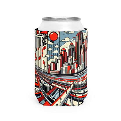 "Constructing Ideas: A Typographic Landscape" - The Alien Can Cooler Sleeve Constructivism Style