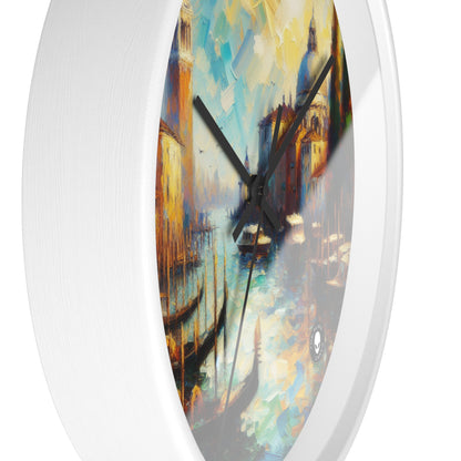 "Serenity in the City: Capturing the Golden Hour" - The Alien Wall Clock Impressionism