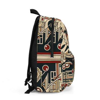 "Golden Glamour: A Dynamic Art Deco Cityscape at Sunset" - The Alien Backpack Art Deco