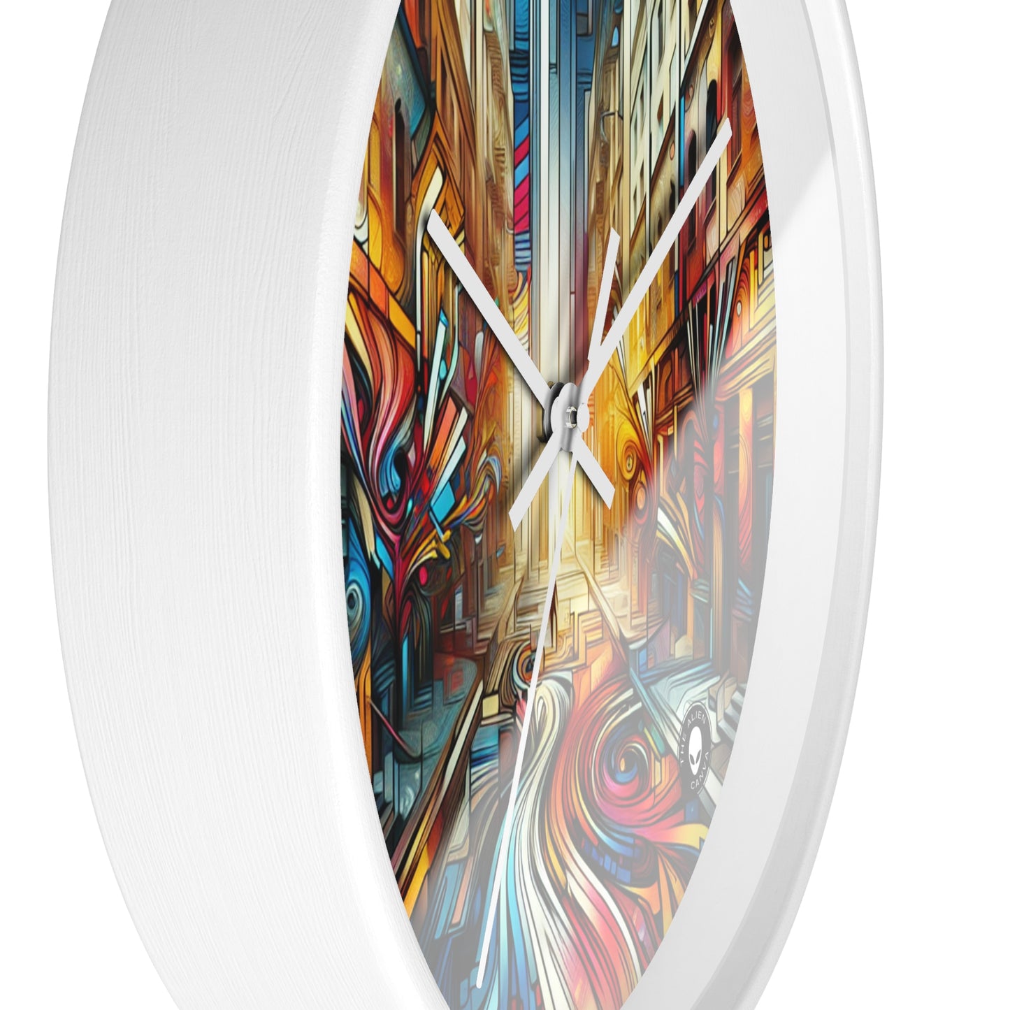 "Urban Ecosystem: A Graffiti Fusion" - The Alien Wall Clock Graffiti Art