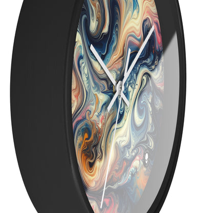 Forêt tropicale luxuriante : Coulée acrylique inspirée de la beauté tropicale - L'horloge murale Alien