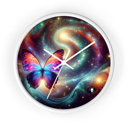 "Galactic Butterfly: A Cosmic Spectacle" - The Alien Wall Clock