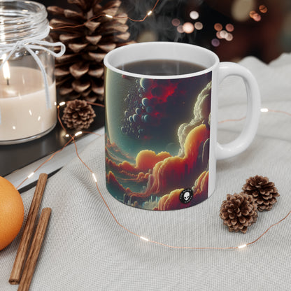 "Dawn of the Three Suns: A Sci-Fi Space Odyssey" - The Alien Ceramic Mug 11oz Video Game Art