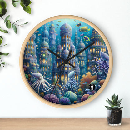 "Enchanting Atlantis: A Harmony of Sea Creatures" - The Alien Wall Clock