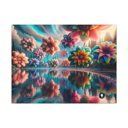 "Enchanted Waters: A Floral Dreamland" - The Alien Canva