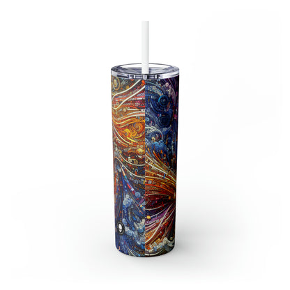 'Cyber ​​Journeys' - The Alien Maars® Skinny Tumbler avec paille 20oz Art numérique