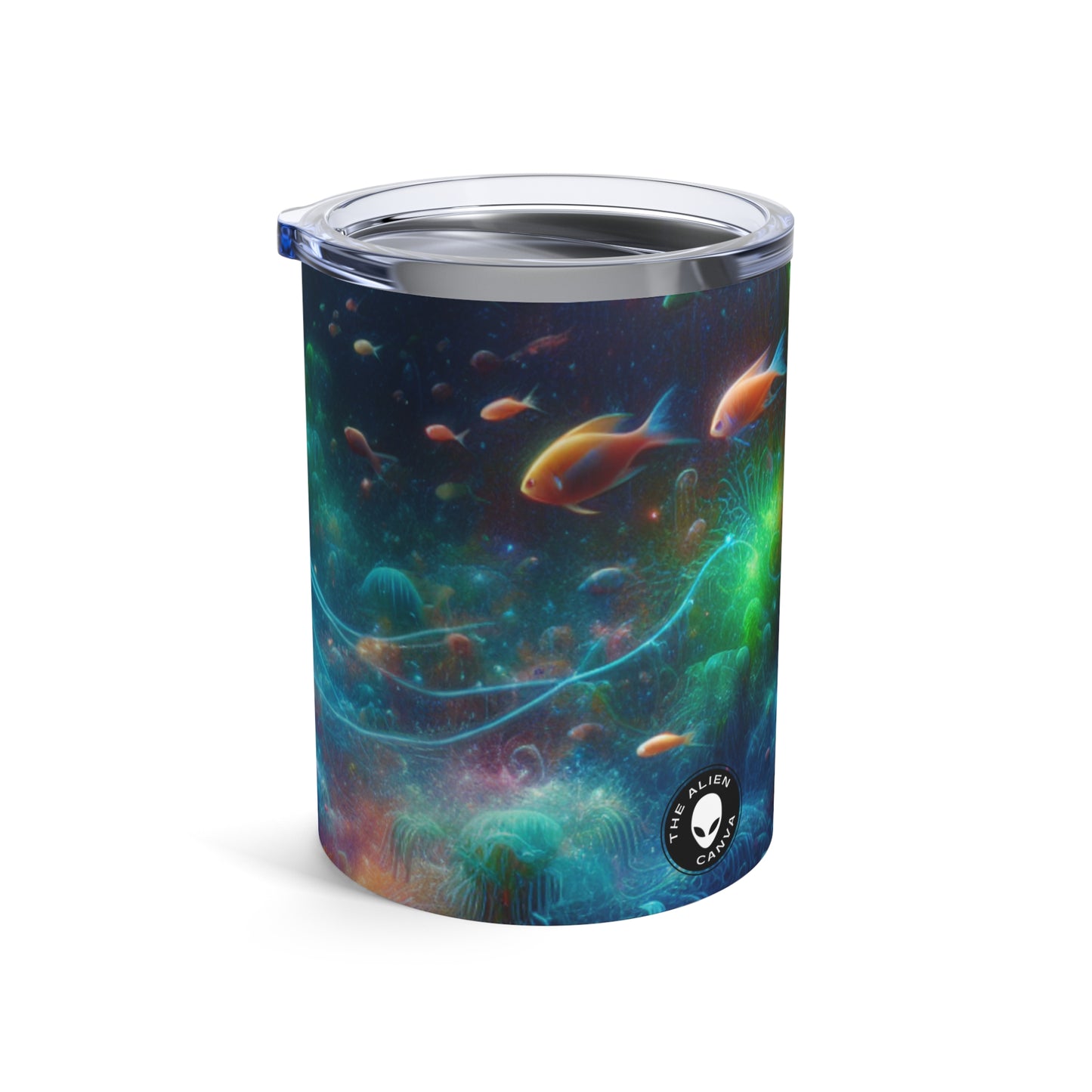 "Medusas luminosas en el mundo submarino encantado" - Vaso Alien de 10 oz