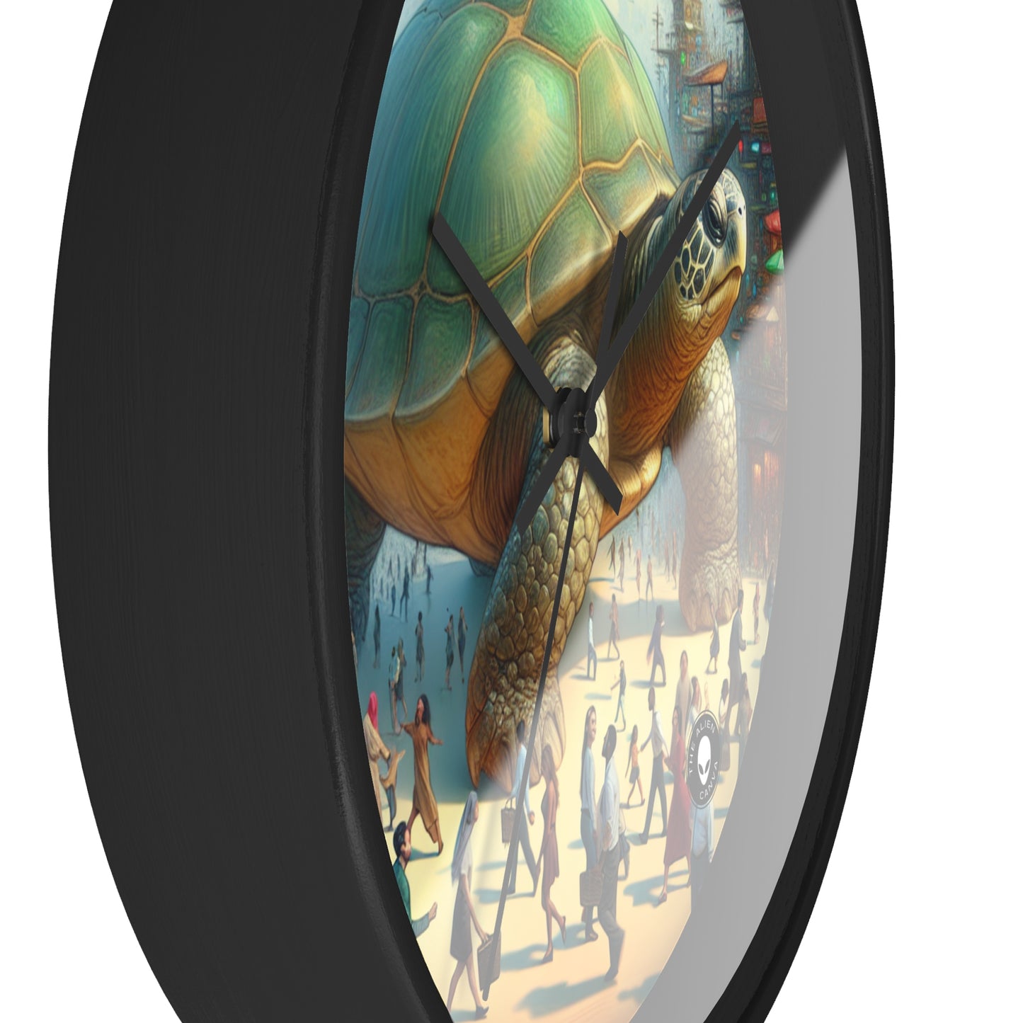 "Marvelous Turtle in the City" - The Alien Wall Clock