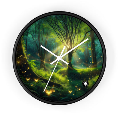 "Glowing Forest Magic" - The Alien Wall Clock