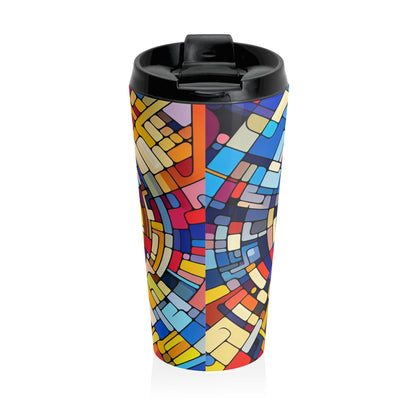 "Endless Possibilities" - The Alien Stainless Steel Travel Mug Abstract Art Style