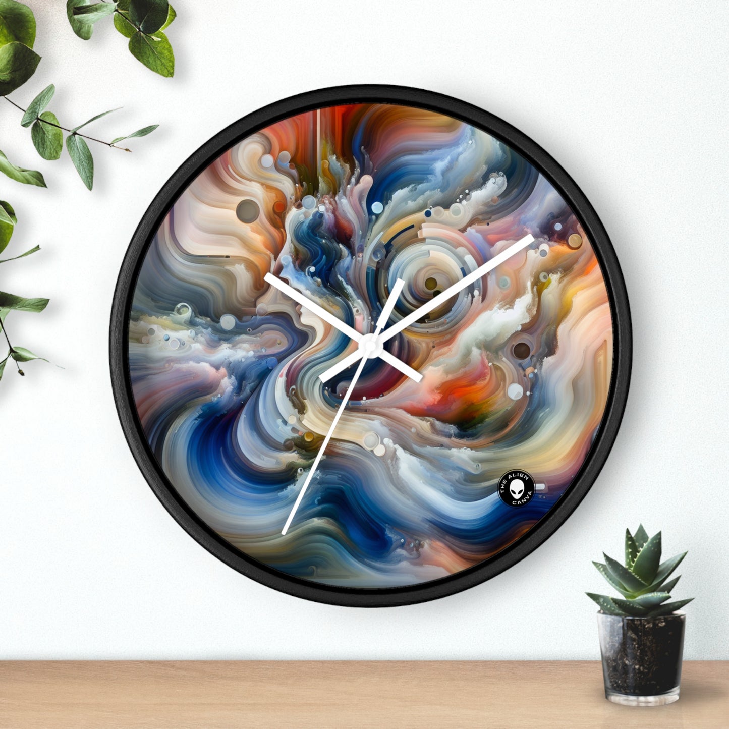 "Living Canvas: The Transcendence of Art and Humanity" - The Alien Wall Clock Video Art