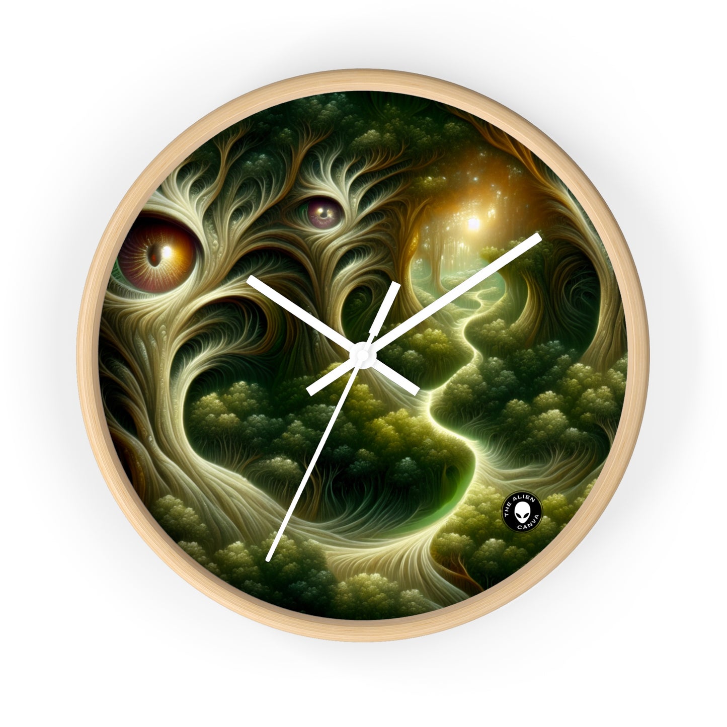 "Watchful Woods: The Path to Enchantment" - The Alien Wall Clock