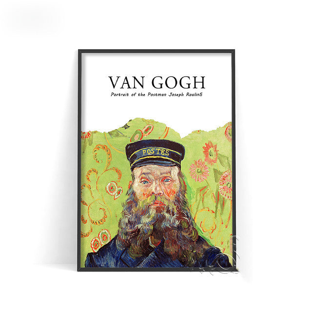 Van Gogh Exhibition Printing Poster Retro Art Wall Decoration