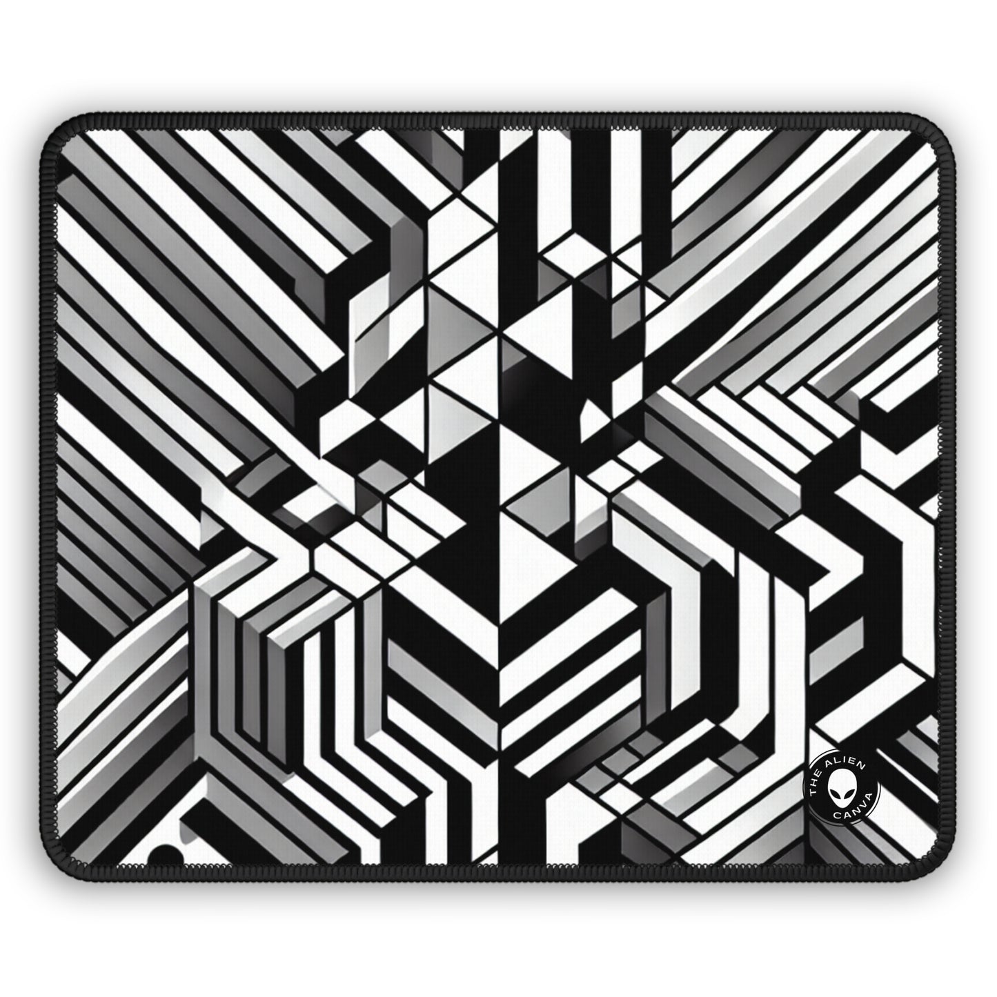 "Perception in Motion: A Mind-Bending Op Art Masterpiece" - The Alien Gaming Mouse Pad Op Art