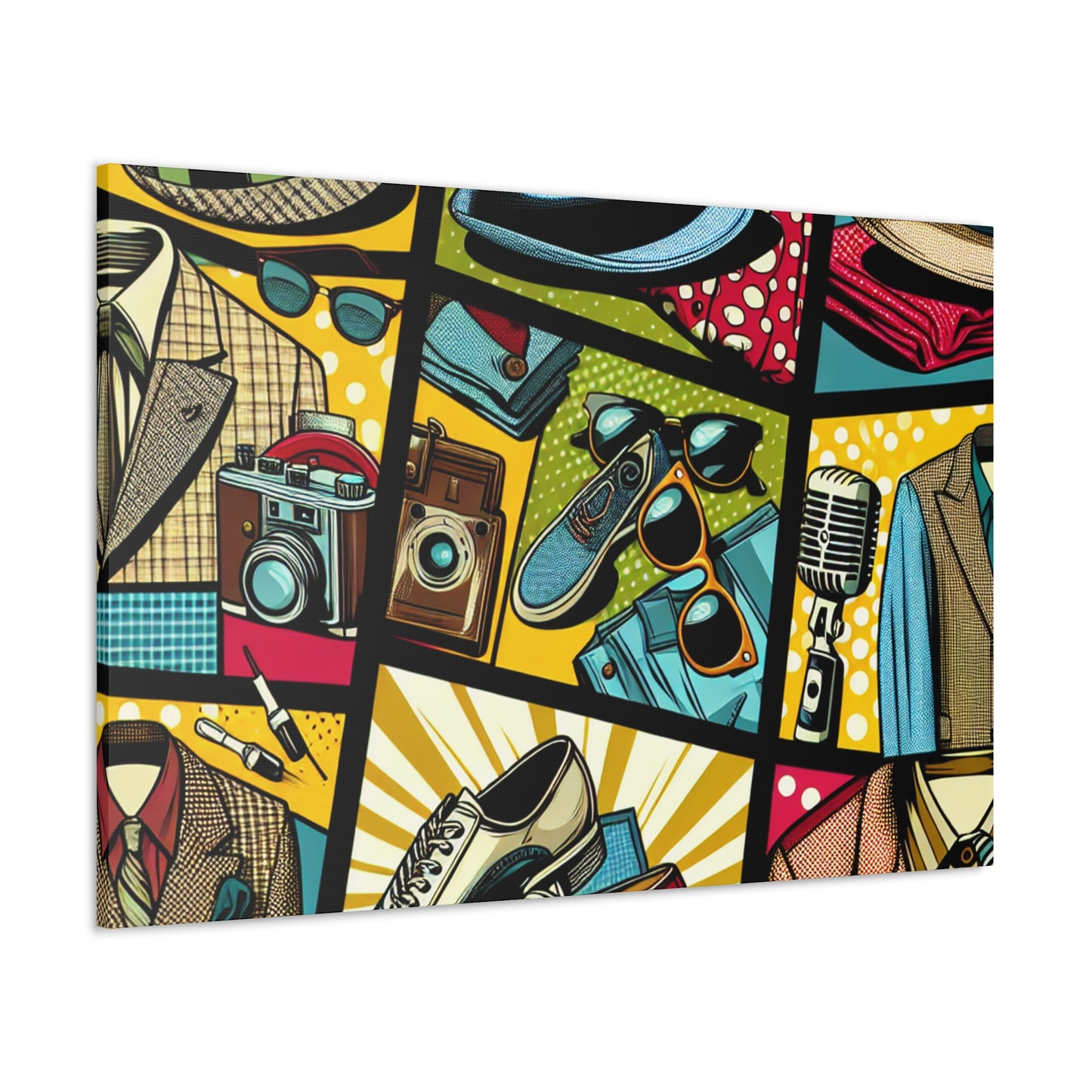 "Pop Art Apparel: A Collage of Vintage Style" - The Alien Canva pop art Style