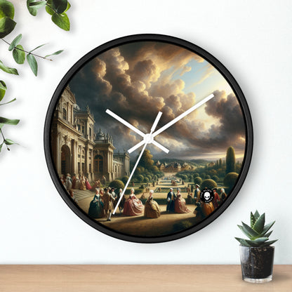 "Banquet royal dans un palais baroque" - L'horloge murale extraterrestre baroque