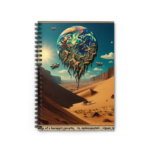 "Uprising in the Outback" - The Alien Spiral Notebook (Ruled Line) Surrealism Style