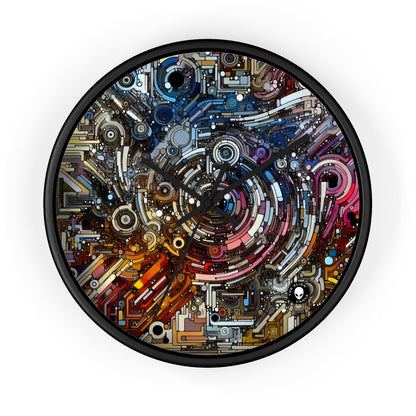 "Deconstructing Power: A Post-structuralist Exploration of Language" - The Alien Wall Clock Post-structuralist Art