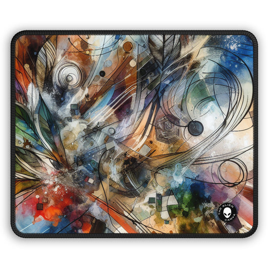 "Abstracted Emotional Journey" - The Alien Gaming Mouse Pad Abstract Expressionism