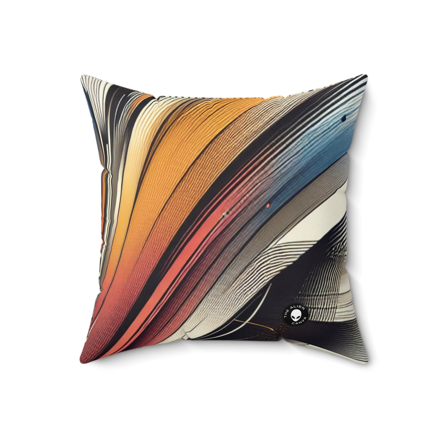 "Mechanical Harmony: A Kinetic Art Installation"- The Alien Spun Polyester Square Pillow Kinetic Art