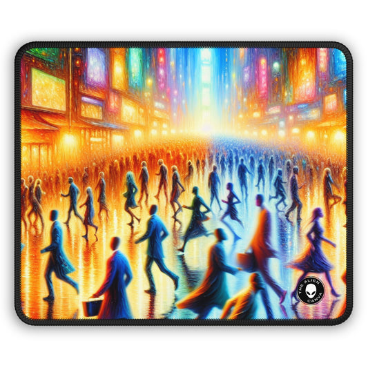 "Neon Nightscapes: A Symphony of City Chaos" - The Alien Gaming Mouse Pad