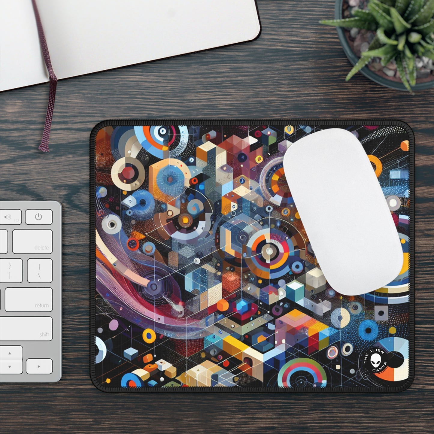 "Un momento geométrico en el tiempo" - The Alien Gaming Mouse Pad Arte digital