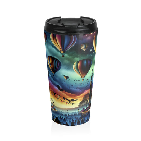 "Majestic Balloons at Dusk" - The Alien Stainless Steel Travel Mug