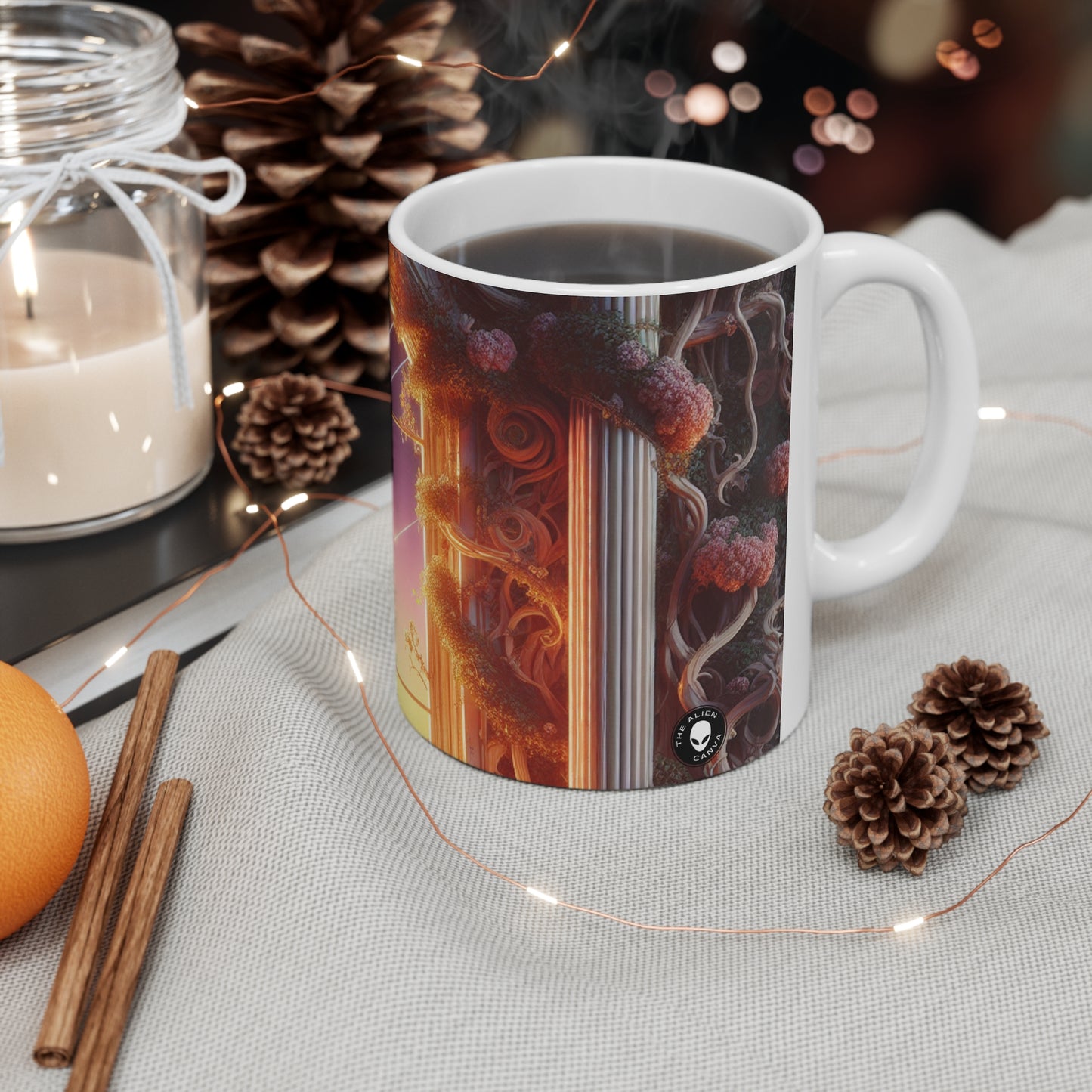 "L'élégante lumière des étoiles du baroque". - La tasse en céramique Alien 11oz Baroque