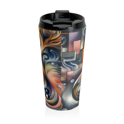 "Everyday Enchantment: A Surreal World in Motion" - The Alien Stainless Steel Travel Mug Surrealist Automatism