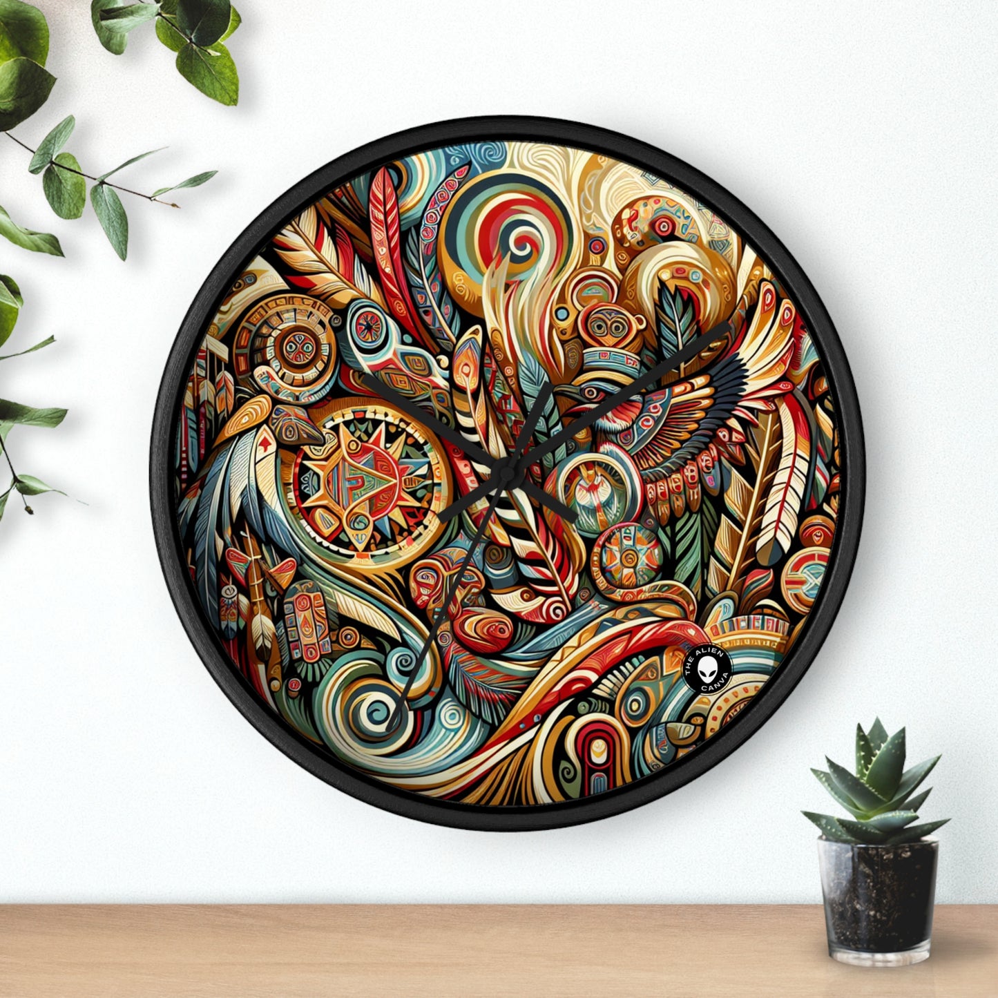 "Suroeste Sagrado: Una Celebración del Arte Indígena" - The Alien Wall Clock Arte Indígena