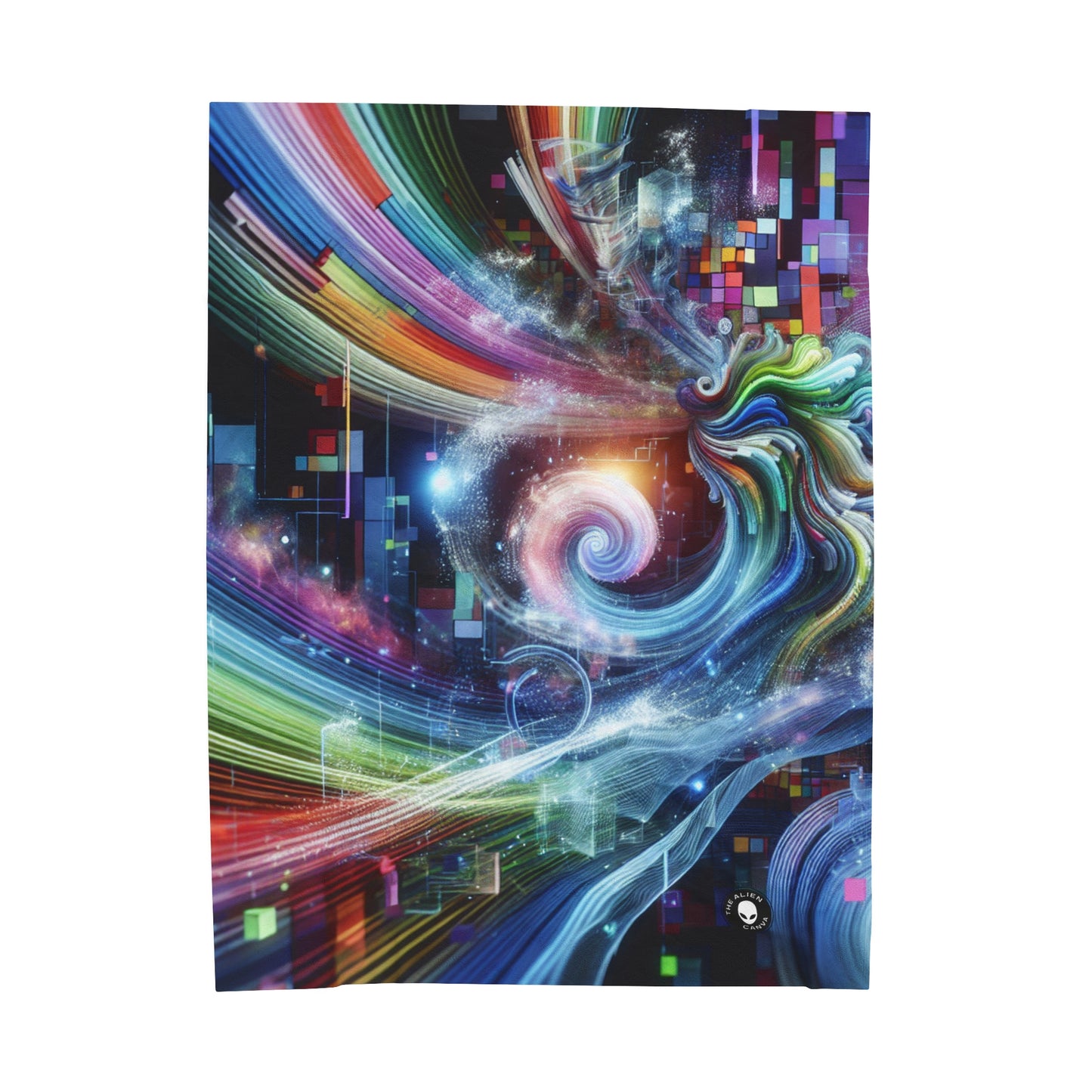 "Fluid Harmony: A Mesmerizing Video Symphony" - The Alien Velveteen Plush Blanket Video Art