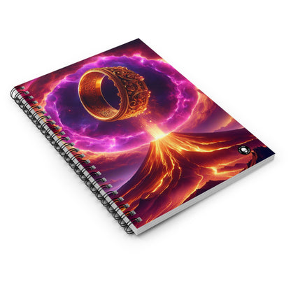 "Ring of Doom: A Surreal Descent." - The Alien Spiral Notebook (Ruled Line)