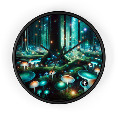 "Enchanted Night in the Fungus Forest" - The Alien Wall Clock