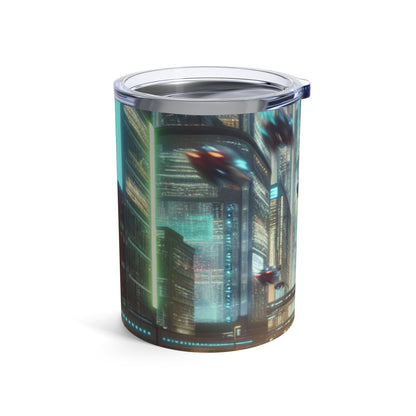 Neon Rain : Un paysage urbain futuriste - Le verre Alien 10oz