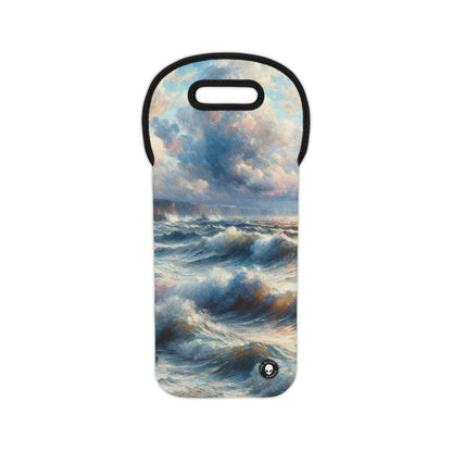 "Storm-Tossed Seas" - The Alien Wine Tote Bag Impressionism