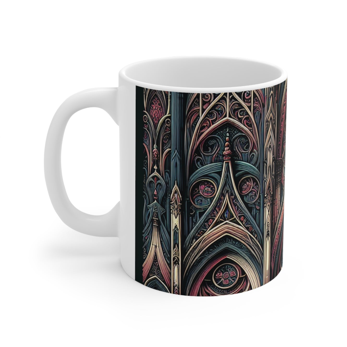 "Solace in Shadows: A Gothic Masterpiece of Eternal Darkness and Melancholic Beauty" - The Alien Ceramic Mug 11oz Gothic Art