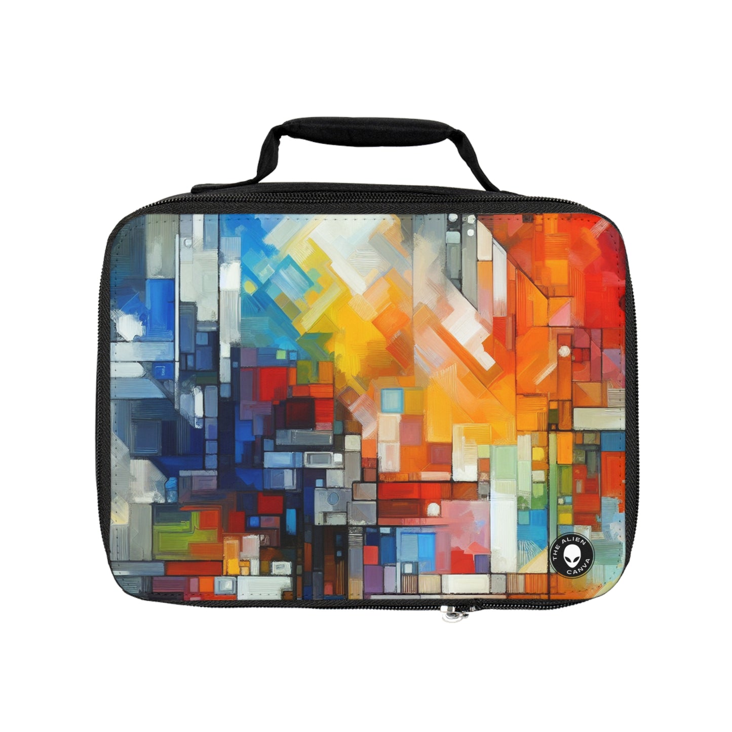 "Optimistic Progress: An Abstract Artwork" - The Alien Lunch Bag Abstract Art