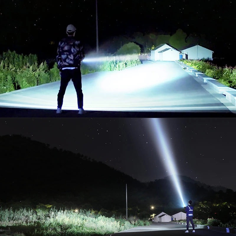 Linterna fuerte que enfoca la lámpara de xenón al aire libre LED brillante estupenda recargable de la luz de destello llevada