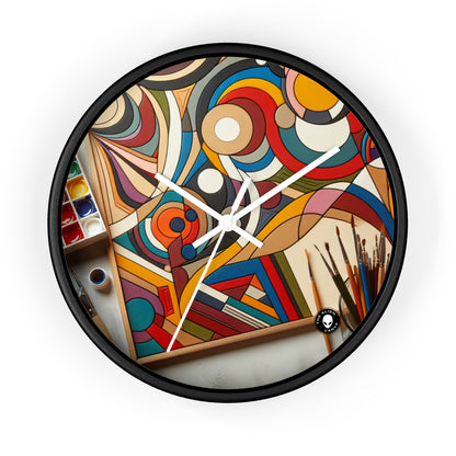 "Nightlife Chaos: A Dynamic Abstract Tribute to the City's Vibrant Energy" - The Alien Wall Clock Abstract Art