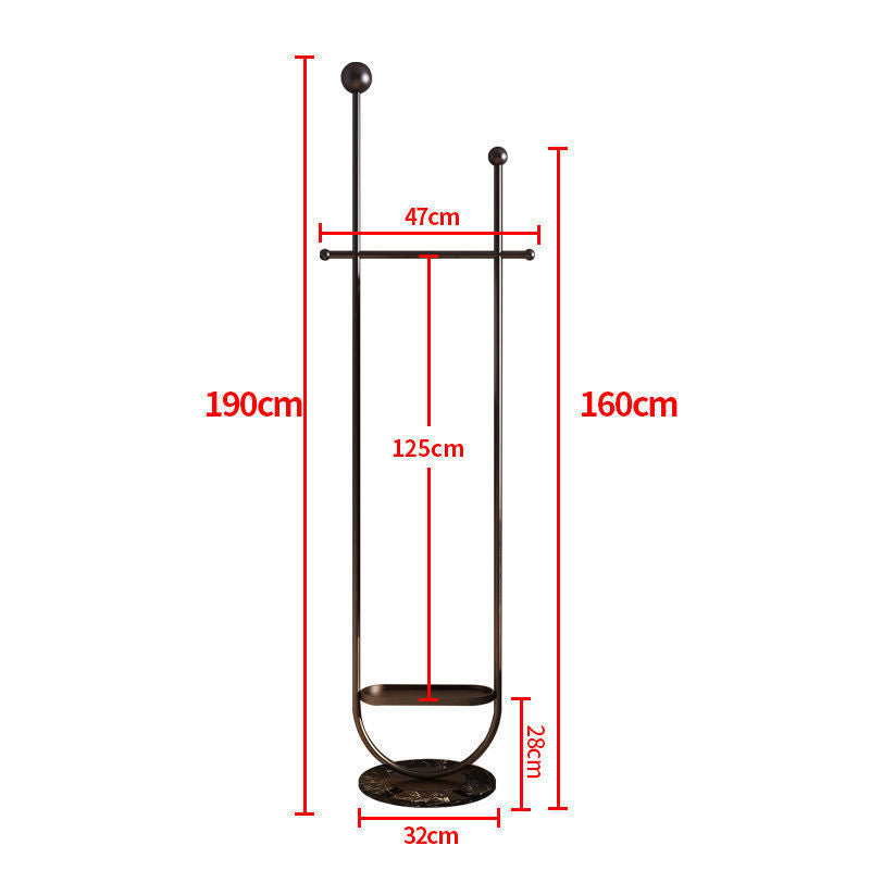 Cintre de luxe léger pour vêtements et chapeaux, sol à sol, fer, art simple et moderne