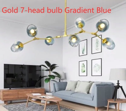 Nordic Designer Branch Molecular Chandelier Simple Modern Art Lamps