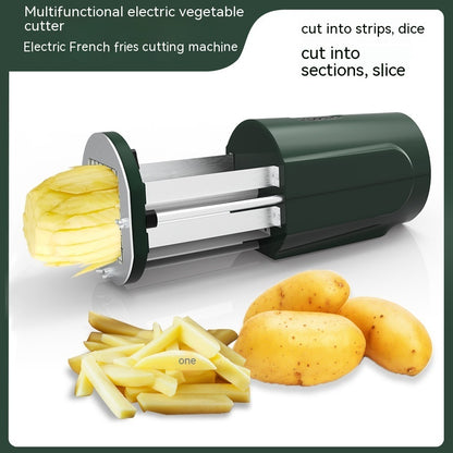 Cortador de patatas multifuncional de acero inoxidable, cortador eléctrico de patatas fritas, utensilio de cocina